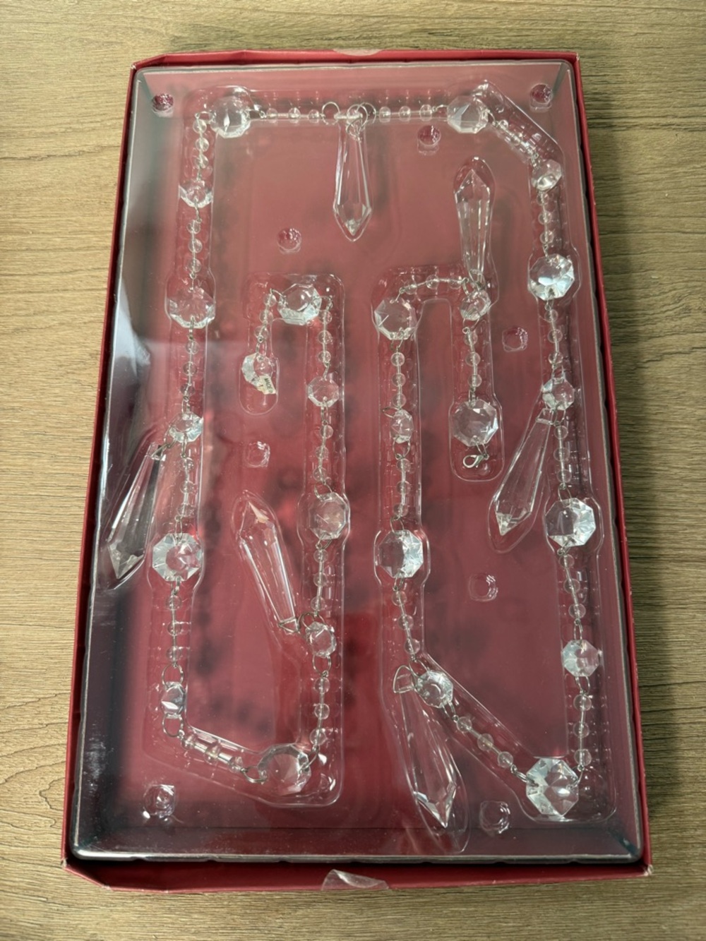 Vintage Pottery Barn Crystal Chandelier Garland Set of 3 w/ Original Box (2003)